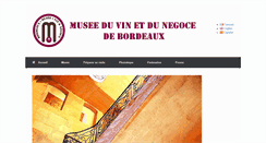 Desktop Screenshot of museeduvinbordeaux.com